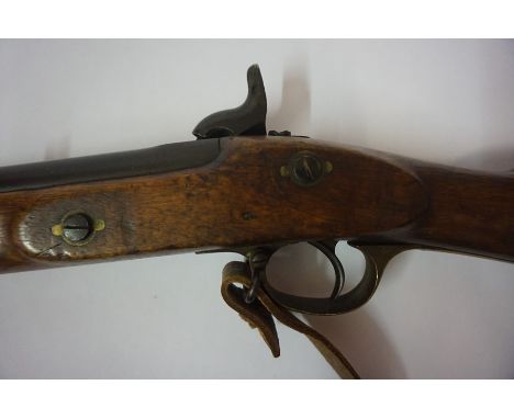 An 1864 Enfield Musket, The three band musket for Indian artillery, Having a fitted bayonet and ramrod, walnut butt and stock