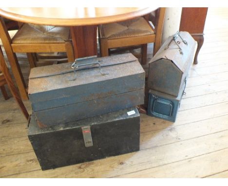 Four various tool boxes