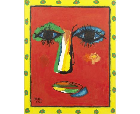 Ismael Fattah (Iraq, 1934-2004)Face oil on canvas, framedsigned 'Ismael Fattah' and dated '2000', executed in 2000100 x 80cm 