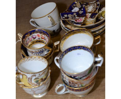 English porcelain cups and saucers. 