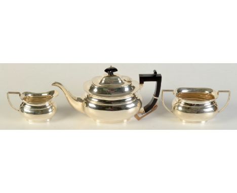 A George V three piece tea service.