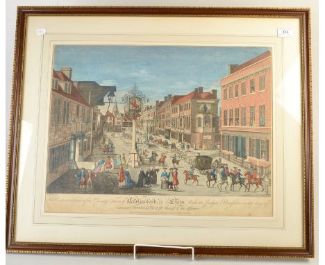 An 18th century print by Ryland after Ogborne "Chelmsford in Essex", 41.5 x 54cm.