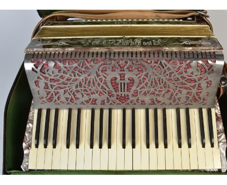 An Amico Special Solo piano accordion, hard case.