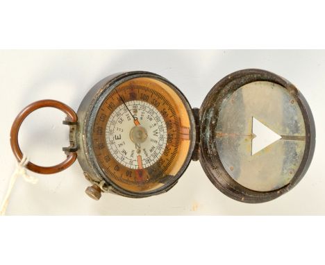 An S. Mordan & Co. 1918 brass field compass No.6803. 