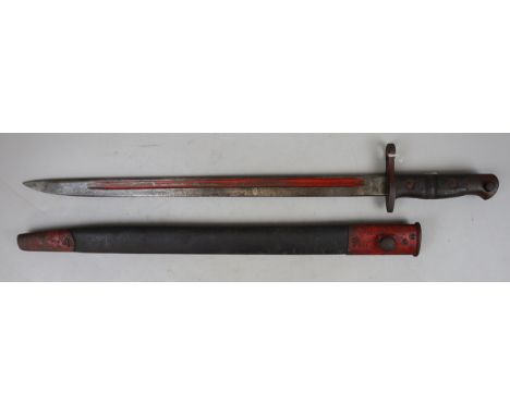 2 x 1913 Remington P14 sword bayonets both with US army markings on forte, one with British marks covered by the later US mar