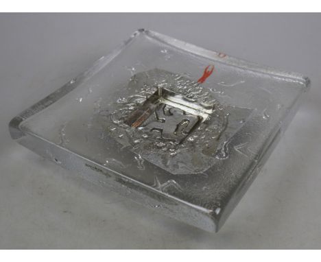 Kosta Boda glass dish - Approx 22cm x 22cm x 6cm high 