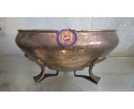 Liberty &amp; Co Tudric pewter 01128 trophy bowl designed by Oliver Baker 