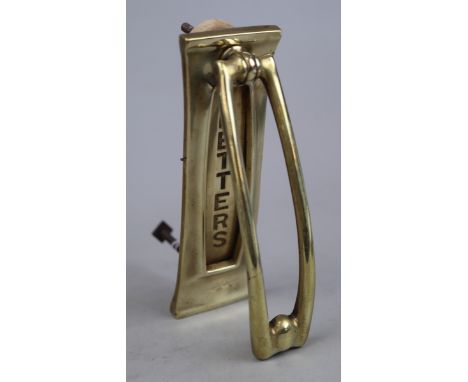 Lovely quality ART DECO brass letterbox/door knocker 