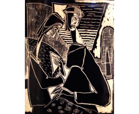 Tadeusz Was (Polish, 1911-2005) - 'Tears'Pencil signed sootcut, titled and dated 1956 verso, approx 32x26cm, framed.NB: Story
