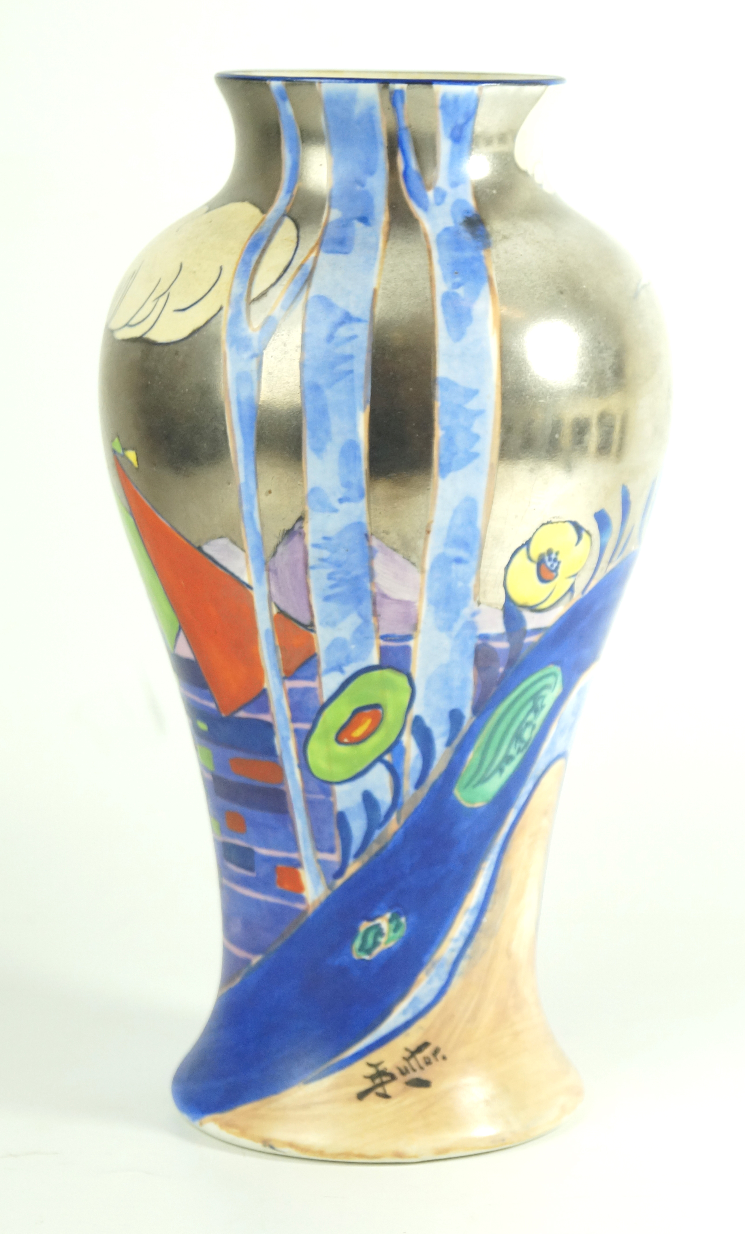 A John Butler A J Wilkinson Meiping shaped vase Decorated in the ...