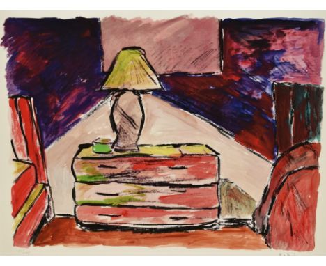 Bob Dylan (b.1941, American), print on giclee, 'Carbondale Motel', hand signed to the lower right, limited edition 177/295, f