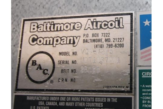 Baltimore Aircoil Company Serial Number Age