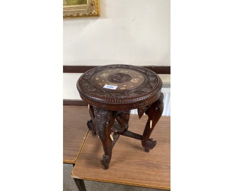  Sale Item:    CARVED ELEPHANT TABLE   Vat Status:   No Vat   Buyers Premium:  This lot is subject to a Buyers Premium of 15%