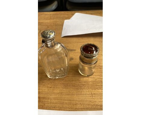  Sale Item:    SILVER TOPPED BOTTLE &amp; JAR (AF)   Vat Status:   No Vat   Buyers Premium:  This lot is subject to a Buyers 