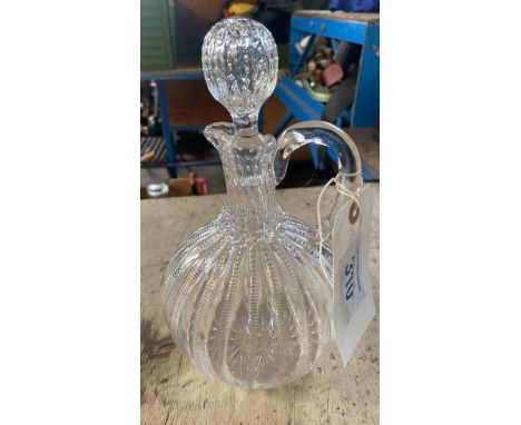  Sale Item:    19TH CENT. GLASS CLARET JUG (AF)   Vat Status:   No Vat   Buyers Premium:  This lot is subject to a Buyers Pre
