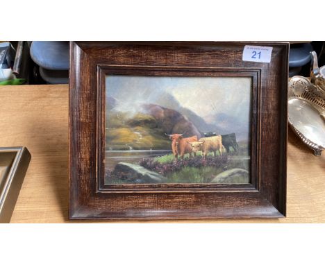  Sale Item:    OIL PAINTING CATTLE- SAYS J B RUSSELL ? (AF)  Vat Status:   No Vat   Buyers Premium:  This lot is subject to a
