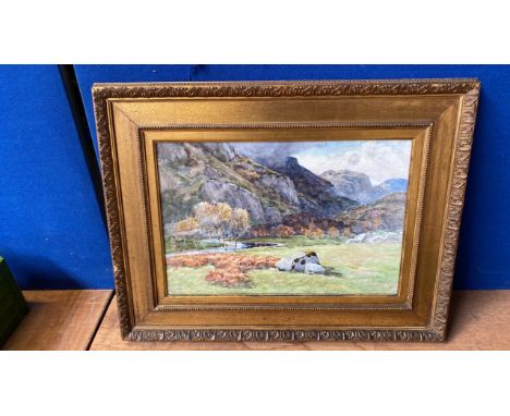  Sale Item:    W C PAINTING MOUNTAIN SCENE BY GEO GREY (AF)  Vat Status:   No Vat   Buyers Premium:  This lot is subject to a