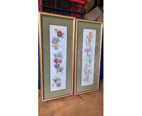  Sale Item:    2 FLORAL PASTELS BY FIONA FORD   Vat Status:   No Vat   Buyers Premium:  This lot is subject to a Buyers Premi