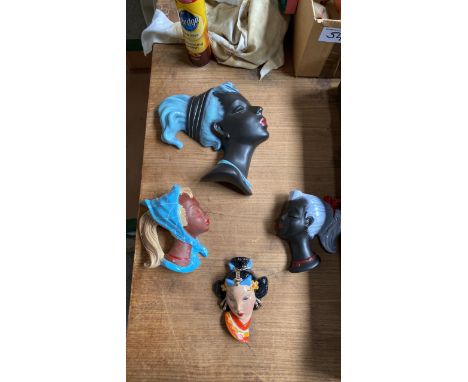  Sale Item:    BOX-4 LADY WALL PLAQUES (1 AF)   Vat Status:   No Vat   Buyers Premium:  This lot is subject to a Buyers Premi