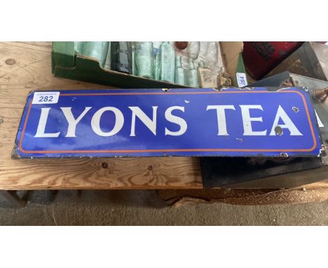  Sale Item:    LYONS TEA SIGN 27" x 7" (AF)   Vat Status:   No Vat   Buyers Premium:  This lot is subject to a Buyers Premium