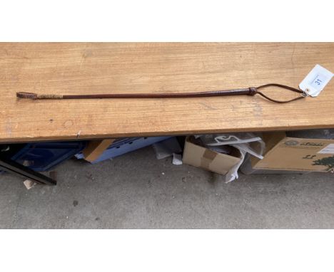  Sale Item:    LEATHER RIDING CROP   Vat Status:   No Vat   Buyers Premium:  This lot is subject to a Buyers Premium of 15% +