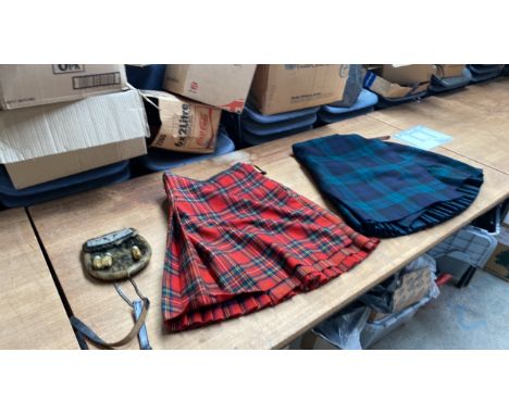  Sale Item:    BOX- 2 KILTS &amp; SPORRAN (AF)   Vat Status:   No Vat   Buyers Premium:  This lot is subject to a Buyers Prem