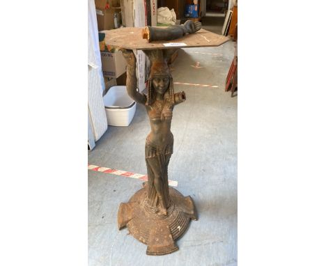  Sale Item:    CAST IRON EGYPTIAN LADY STAND (AF)  Vat Status:   No Vat   Buyers Premium:  This lot is subject to a Buyers Pr