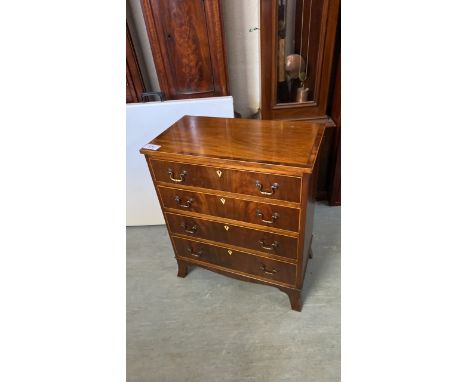  Sale Item:    MAHOGANY INLAID 4 DRAWER CHEST (AF)  Vat Status:   No Vat   Buyers Premium:  This lot is subject to a Buyers P