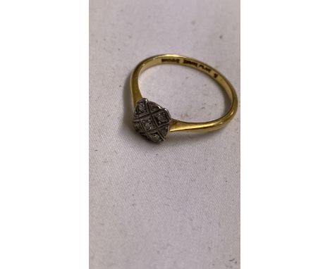  Sale Item:    18 CT GOLD PLAT RING   Vat Status:   No Vat   Buyers Premium:  This lot is subject to a Buyers Premium of 15% 