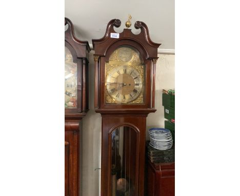  Sale Item:    MAHOGANY GLASS FRONTED LONG CASE CLOCK (AF)  Vat Status:   No Vat   Buyers Premium:  This lot is subject to a 