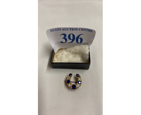  Sale Item:    SAPPHIRE &amp; DIAMOND BROOCH   Vat Status:   No Vat   Buyers Premium:  This lot is subject to a Buyers Premiu