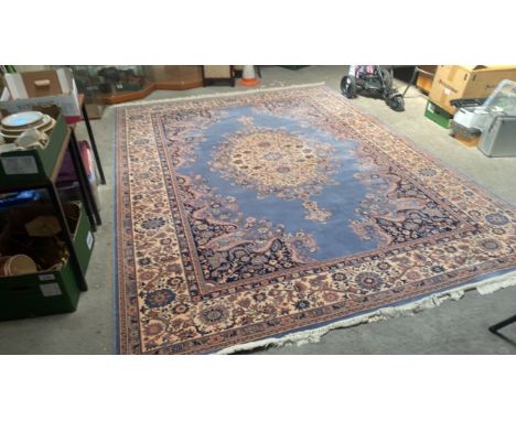  Sale Item:    KERSHAW BLUE &amp; PINK RUG APPROX 108" X 148"  Vat Status:   No Vat   Buyers Premium:  This lot is subject to