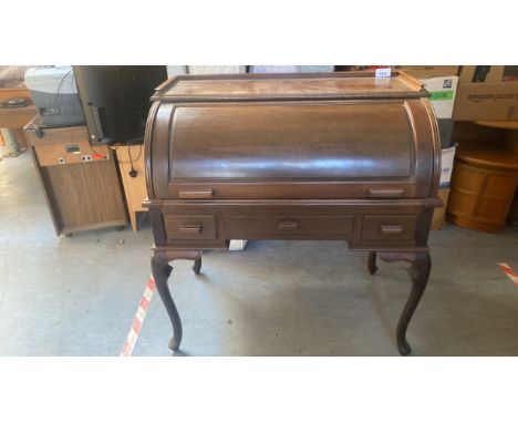  Sale Item:    REPRO ROLL TOP DESK (AF)   Vat Status:   No Vat   Buyers Premium:  This lot is subject to a Buyers Premium of 