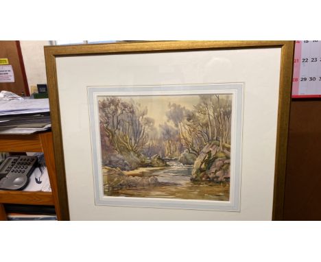  Sale Item:    W C PAINTING DOROTHY BROWN ROCK POOL RIVER LOSSIE NEAR KELLAS  Vat Status:   No Vat   Buyers Premium:  This lo