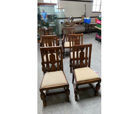  Sale Item:    6 OAK CHAIRS (AF)   Vat Status:   No Vat   Buyers Premium:  This lot is subject to a Buyers Premium of 15% + V