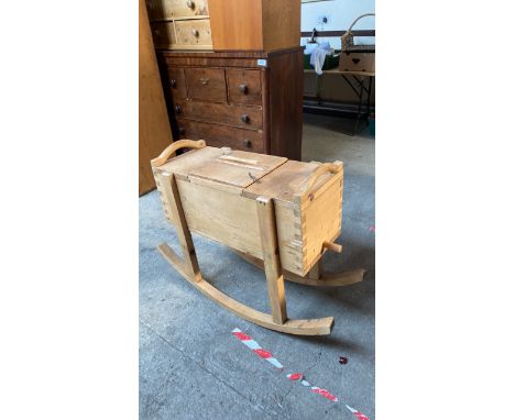  Sale Item:    PINE ROCKING BOX ITEM   Vat Status:   No Vat   Buyers Premium:  This lot is subject to a Buyers Premium of 15%