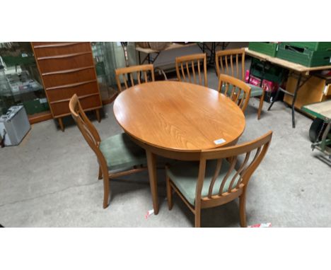  Sale Item:    DINING TABLE &amp; 6 CHAIRS (AF)   Vat Status:   No Vat   Buyers Premium:  This lot is subject to a Buyers Pre