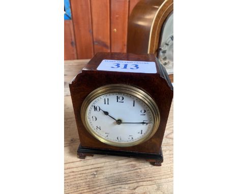  Sale Item:    SMALL ART DECO FRENCH WALNUT CLOCK  Vat Status:   No Vat   Buyers Premium:  This lot is subject to a Buyers Pr