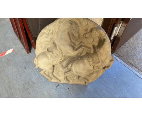  Sale Item:    REPRO GARDEN HORSE PLAQUE   Vat Status:   No Vat   Buyers Premium:  This lot is subject to a Buyers Premium of
