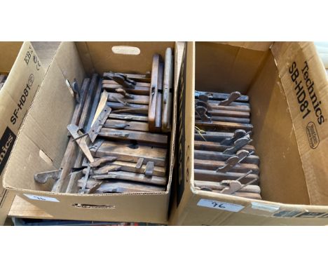  Sale Item:    2 BOXES WOODEN PLANES-SOME NO BLADES (AF)  Vat Status:   No Vat   Buyers Premium:  This lot is subject to a Bu