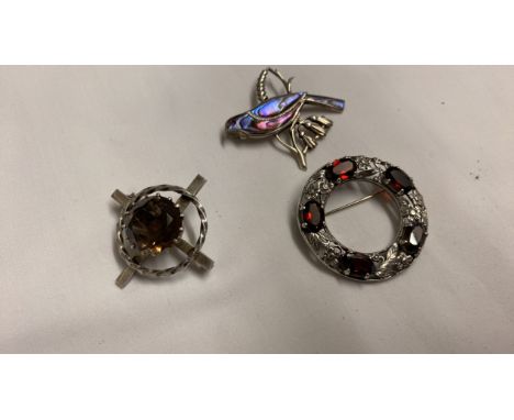  Sale Item:    SILVER BROOCH-ASSORTED STONES   Vat Status:   No Vat   Buyers Premium:  This lot is subject to a Buyers Premiu