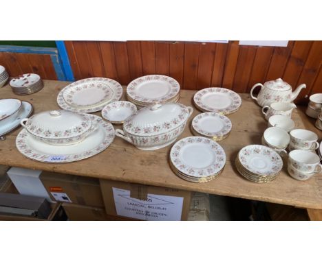  Sale Item:    48 PCE MINTON SPRING BOUQUET TEA &amp; DINNER WARE  Vat Status:   No Vat   Buyers Premium:  This lot is subjec