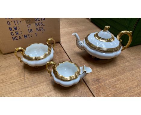  Sale Item:    ROYAL STAFFORD TEAPOT SUGAR &amp; CREAM  Vat Status:   No Vat   Buyers Premium:  This lot is subject to a Buye