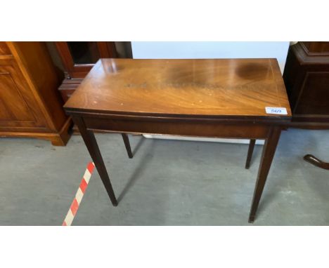  Sale Item:    MAHOGANY TIP OVER CARD TABLE(AF)   Vat Status:   No Vat   Buyers Premium:  This lot is subject to a Buyers Pre