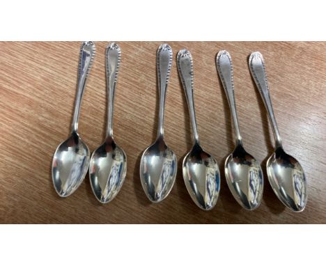  Sale Item:    6 SILVER TEA SPOONS   Vat Status:   No Vat   Buyers Premium:  This lot is subject to a Buyers Premium of 15% +