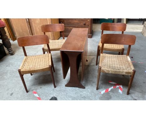  Sale Item:    G PLAN TEAK TABLE &amp; 4 CHAIRS(AF)   Vat Status:   No Vat   Buyers Premium:  This lot is subject to a Buyers