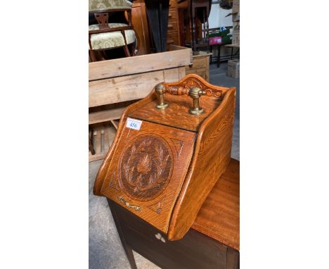  Sale Item:    OAK COAL SLIPPER BOX   Vat Status:   No Vat   Buyers Premium:  This lot is subject to a Buyers Premium of 15% 