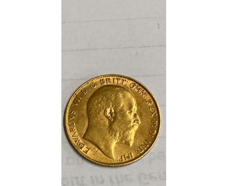 Sale Item:    1910 GOLD HALF SOVEREIGN   Vat Status:   No Vat   Buyers Premium:  This lot is subject to a Buyers Premium of 