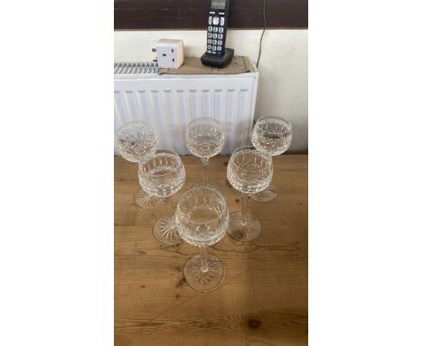  Sale Item:    SET 6 CRYSTAL STEMMED GLASSES   Vat Status:   No Vat   Buyers Premium:  This lot is subject to a Buyers Premiu