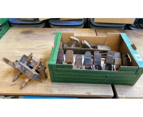  Sale Item:    BOX WOODEN PLANES ETC (AF)   Vat Status:   No Vat   Buyers Premium:  This lot is subject to a Buyers Premium o